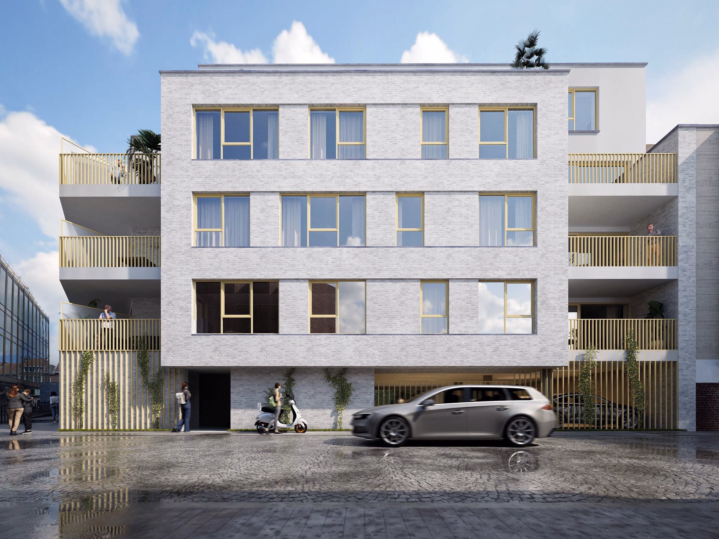 Gevel van ’t Stoofhof II aan de De Coninckstraat in Aalst
